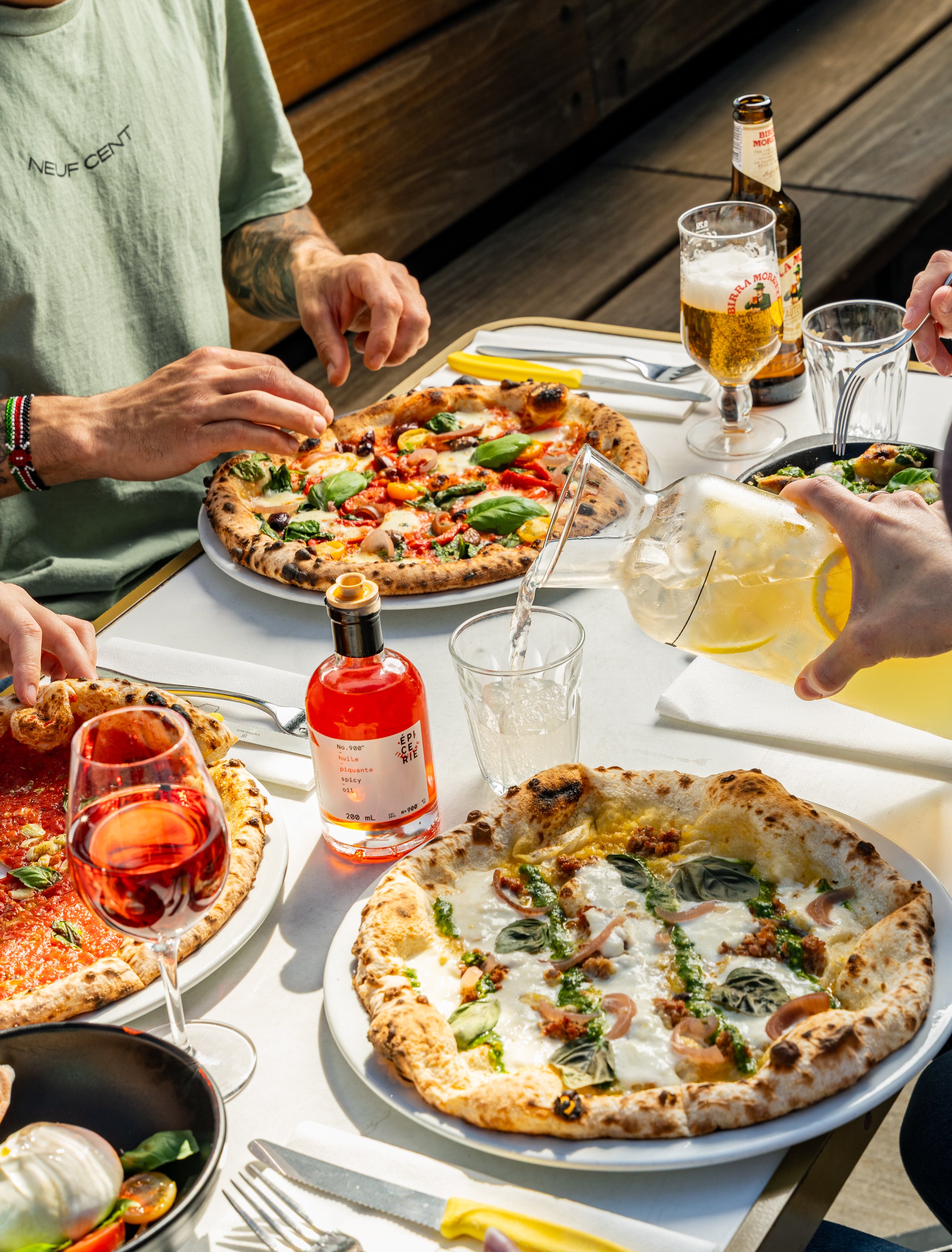 Pizzas d'été chez No.900 Lyon France – pizzeria napolitaine artisanale à Lyon